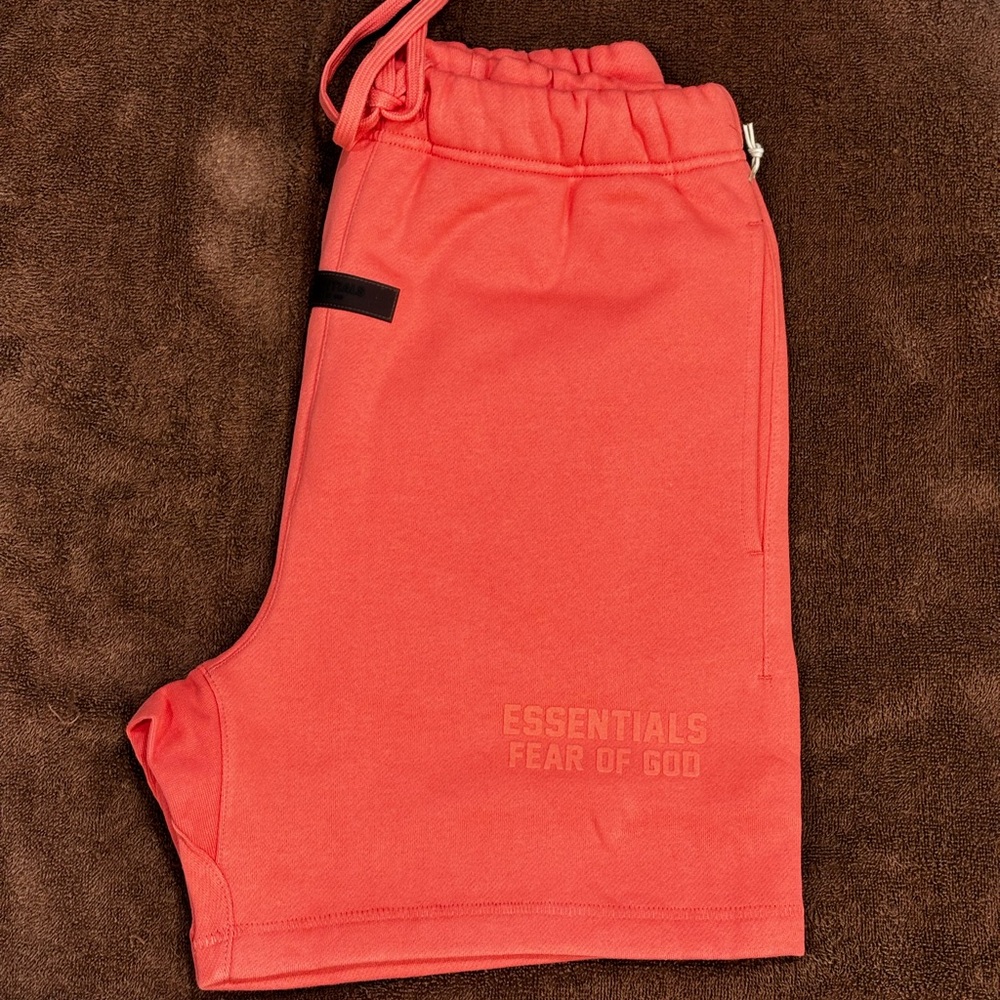 Essentials Fear of God Vibrant Coral Shorts